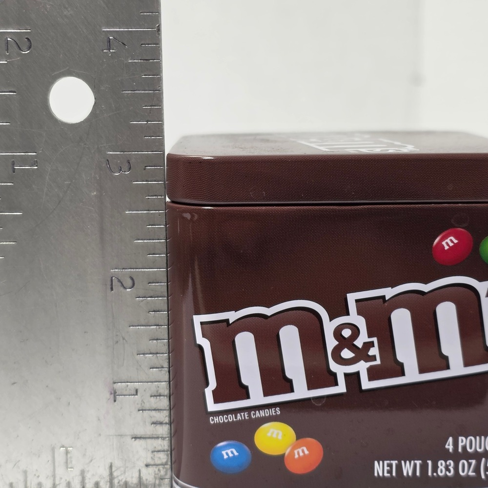 M&M's Chocolate Candy Collectible Square Tin Brown 2017 Frankford Candy Storage - Picture 8 of 8